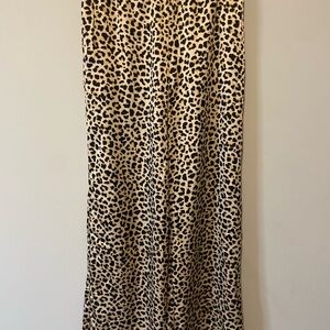 Leopard Print Silk Pants